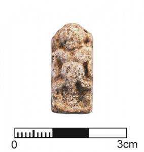 Amuleto in faence del dio egizio Bes