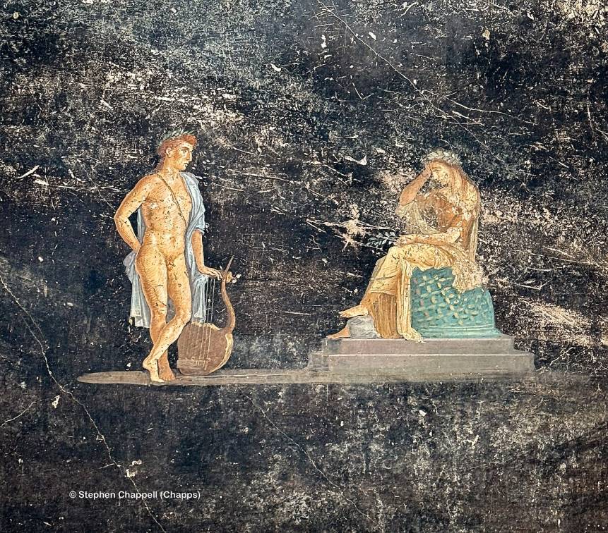 Apollo e Cassandra nel Salone nero della Regio IX.
