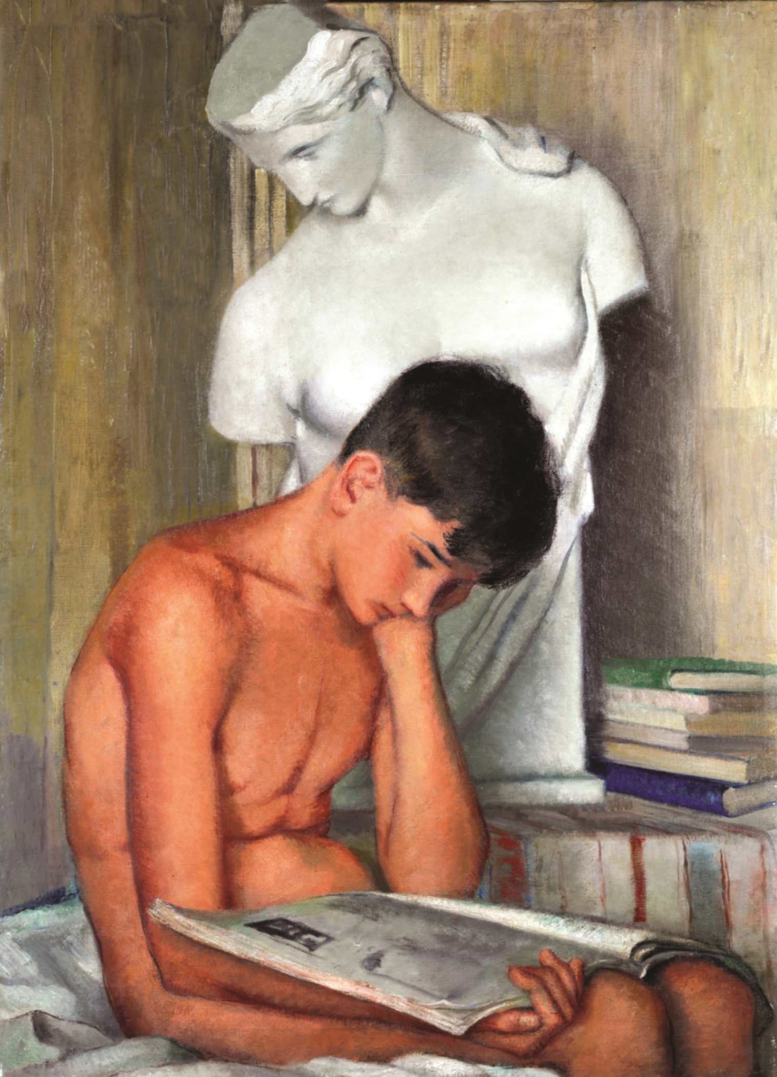 Leonetta Cecchi Pieraccini, Nello studio, 1926-1929, olio su tela, cm 90x65. Roma, Galleria d'Arte Moderna