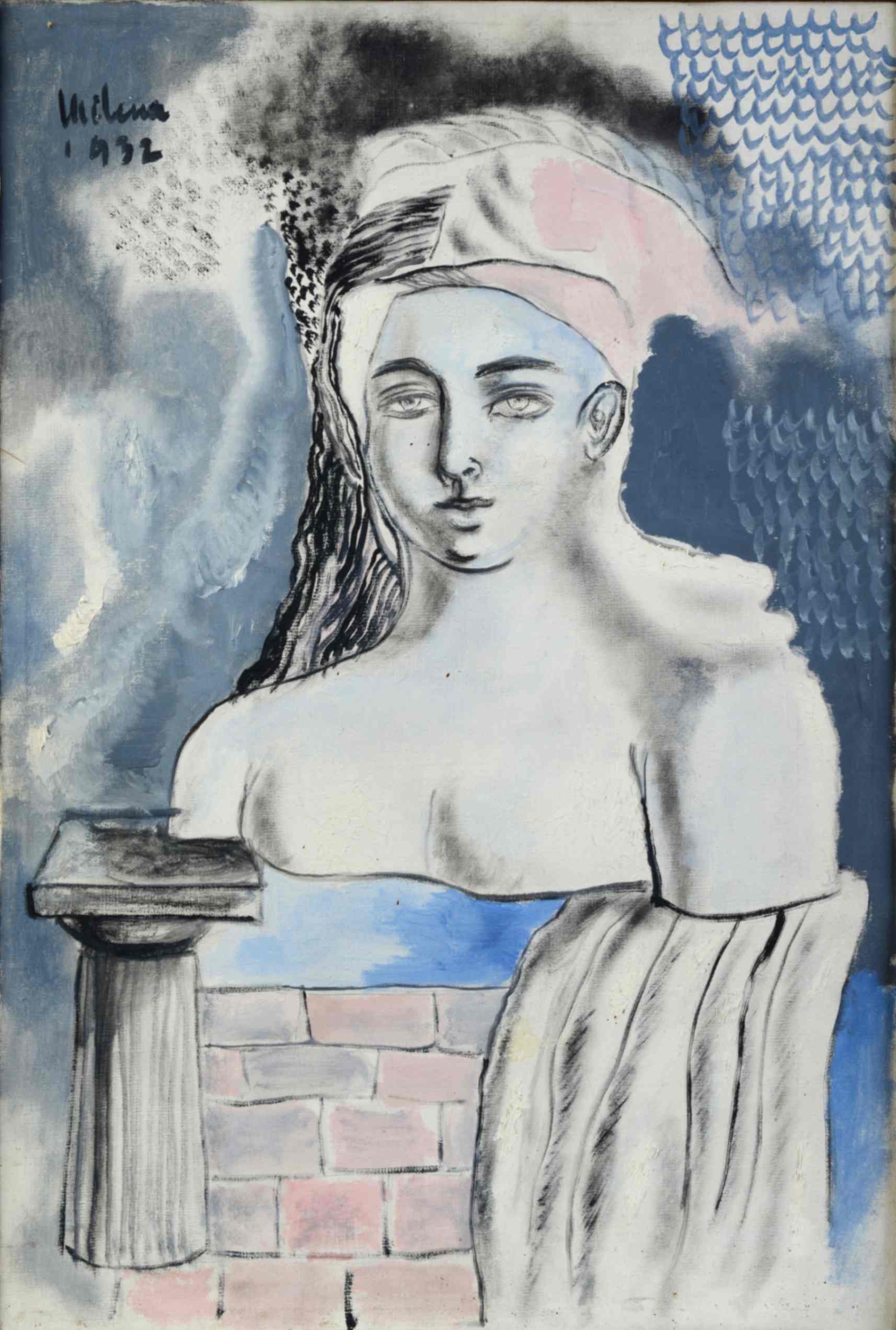 Milena Pavlovic Barilli, Composizione, 1932, olio su tela, cm60x40. Roma, Galleria d'Arte Moderna