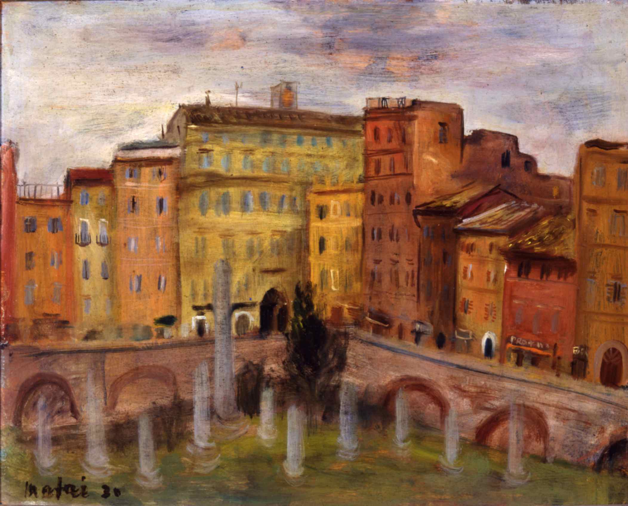 L’estetica della deformazione 1. Mario Mafai, Le case del Foro Traiano, 1930 olio su tavola, cm 40x50 Roma, Galleria d’Arte Moderna