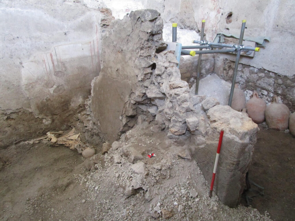 Uno scatto dei rilievi effettuati all'interno del Parco Archeologico di Pompei che hanno permesso la realizzazione di questo studio