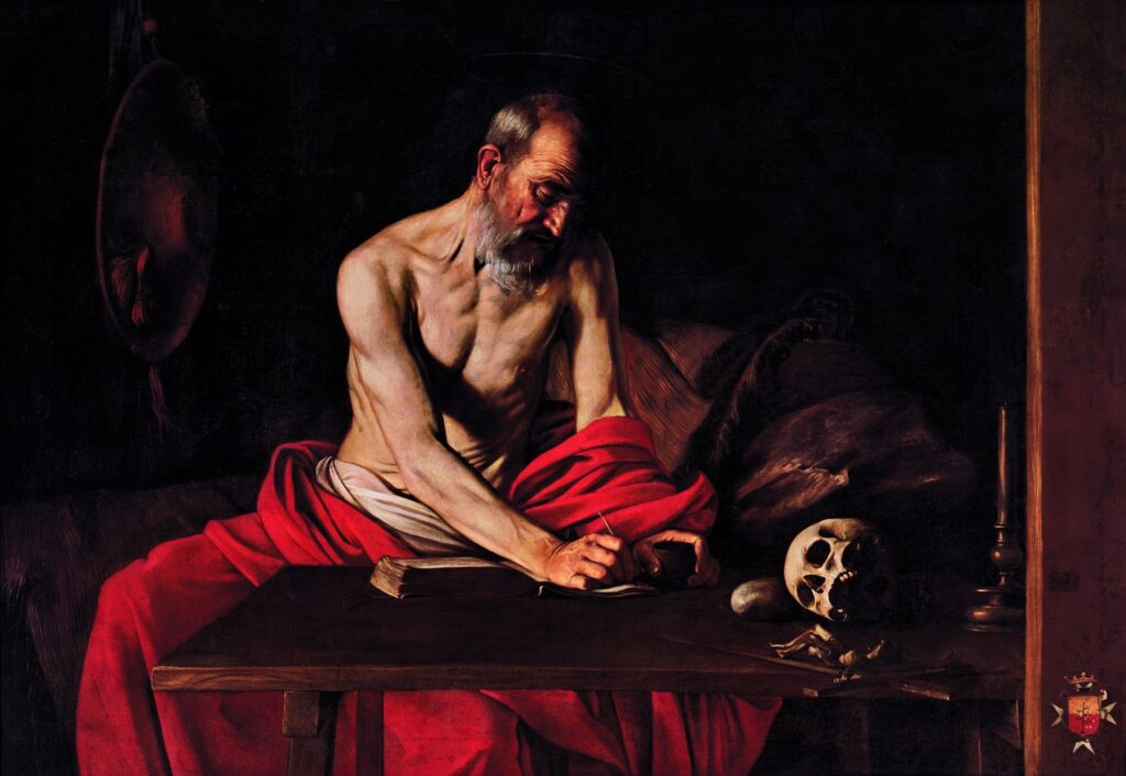 Michelangelo Merisi detto il Caravaggio, San Girolamo scrivente furto a Malta